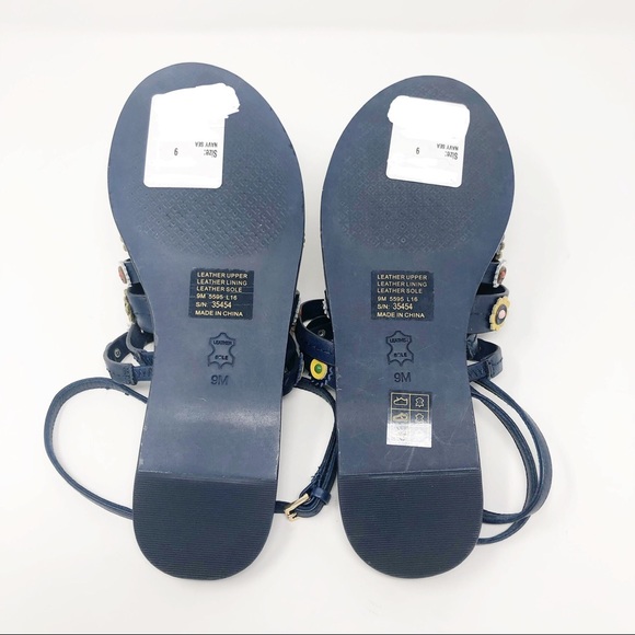 Tory Burch Floral Marguerite Flat Sandals Size 9 - Picture 9 of 10